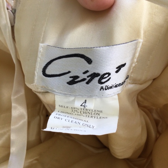 Cire’ Strapless or Halter Silver and Champagne sequine gown, size 4 - Picture 7 of 14